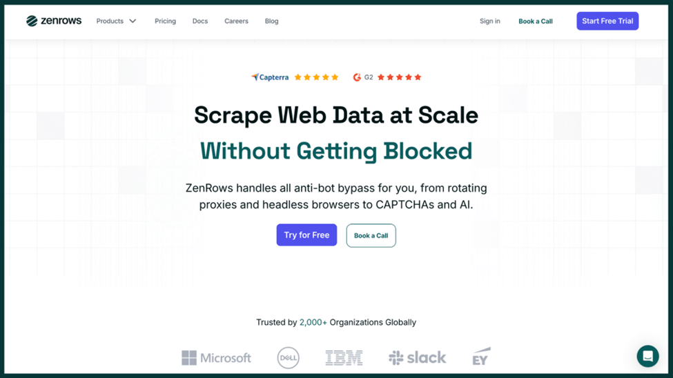 ZenRows website