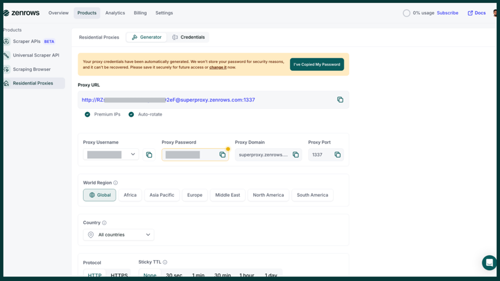 ZenRows Residential Proxies