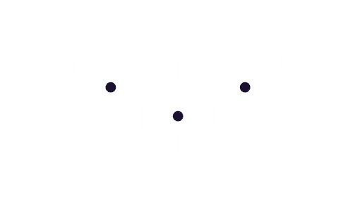 Abstract digital artwork featuring three curved lines each intersecting a circle, set against a starry sky-like background.
